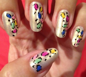 Nails of the week: colourful leopard print | So Many Lovely Things